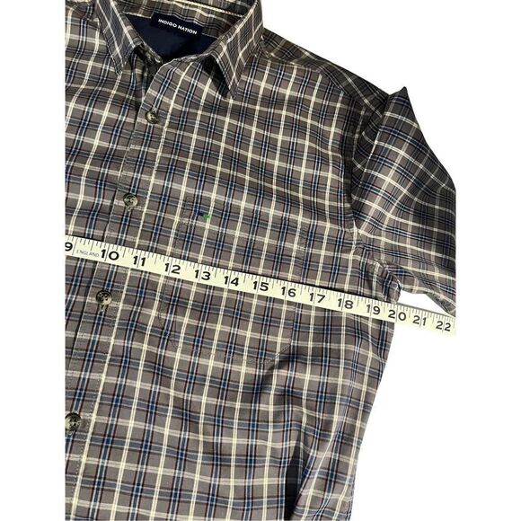 Indigo Nation plaid button down shirt - L - Picture 7 of 8